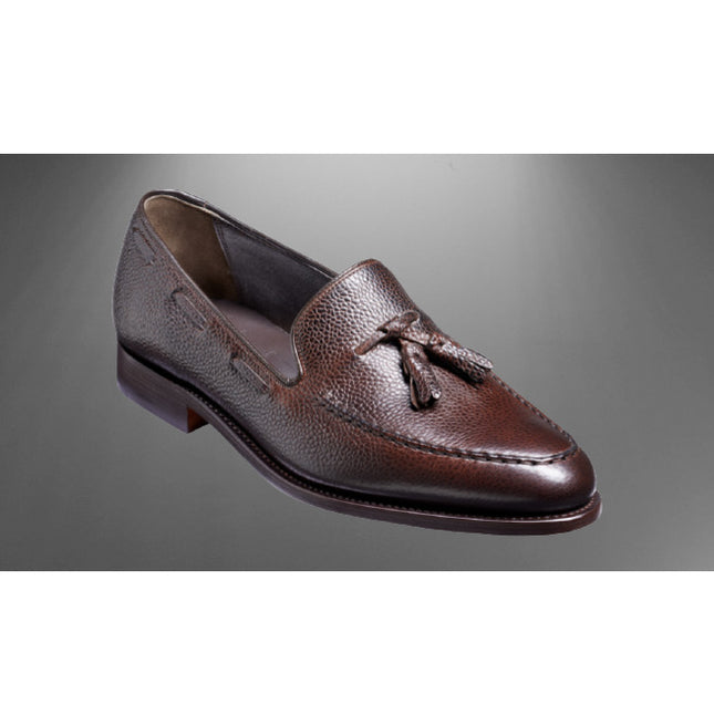Men Brown Leather Moccasin Shoes, Brown Leather Loafer Shoes With Tassels