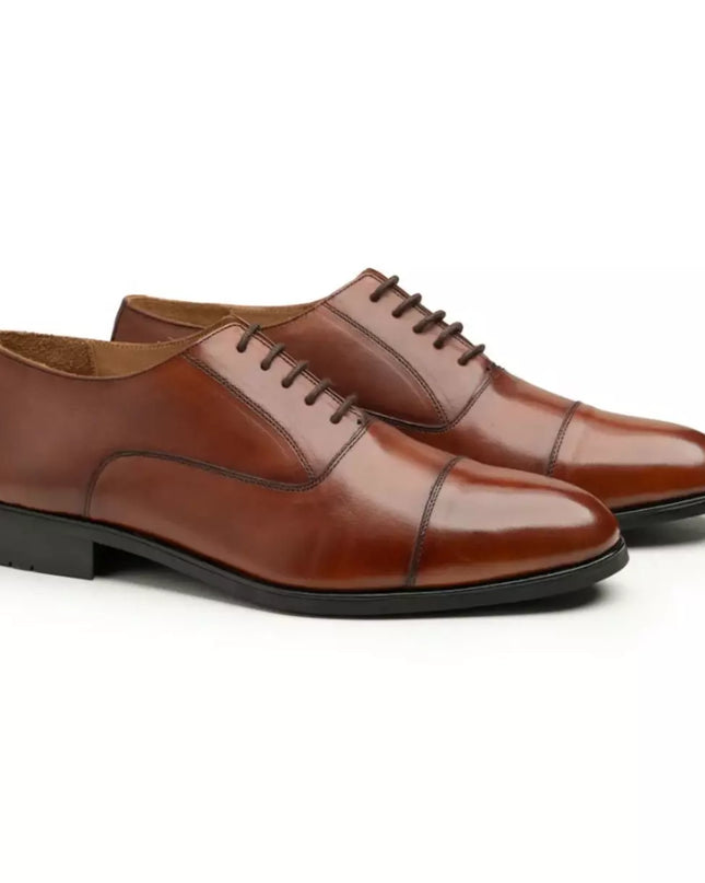 Handmade Men Tan Brown Dress Shoes, Men Brown Leather Lace up Oxfords Shoes