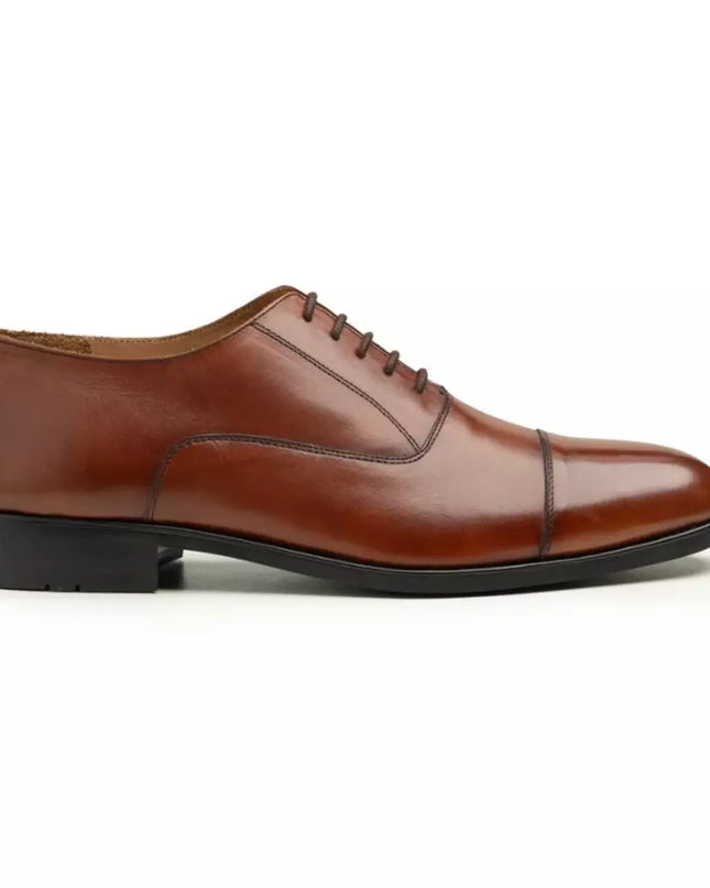 Handmade Men Tan Brown Dress Shoes, Men Brown Leather Lace up Oxfords Shoes