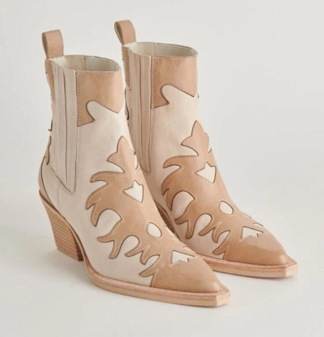 Handmade Women's Two Tone Leather Oxford Zipper High Ankle Fashion Party Boots