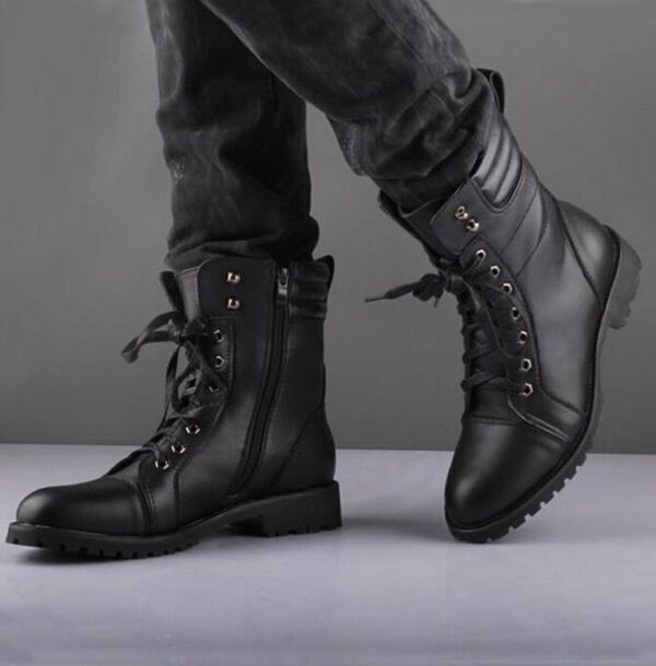 Black Handmade Napoleon Military Boots, Mens boot, handmade boots
