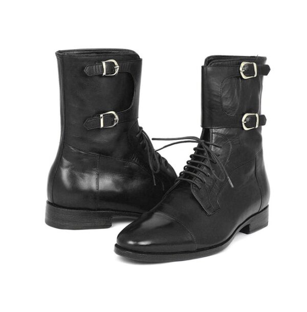 Formal Double Monk Boot,Men,s Leather Boots