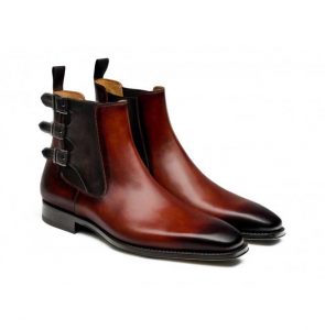Handmade Two Tone Boot, Men Leather Boots