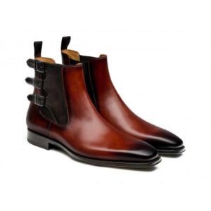 Handmade Two Tone Boot, Men Leather Boots
