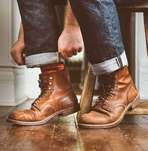 Tan Leather Ankle Boot, Handmade Men Round Style Brown Leather Boot