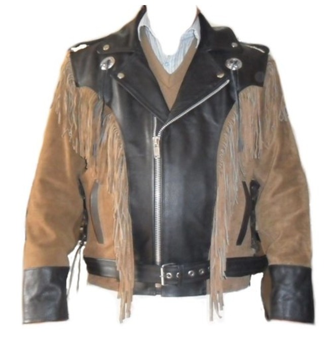 Men 1980’s Cowboy Suede And Leather Jacket ,Cowboy Suede Fringe Jackets ...