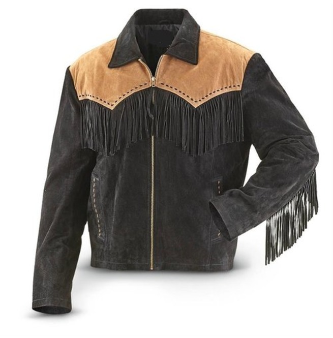 Suede Leather Jacket Western Wear,Black Cowboy Suede Leather, Cowboy ...