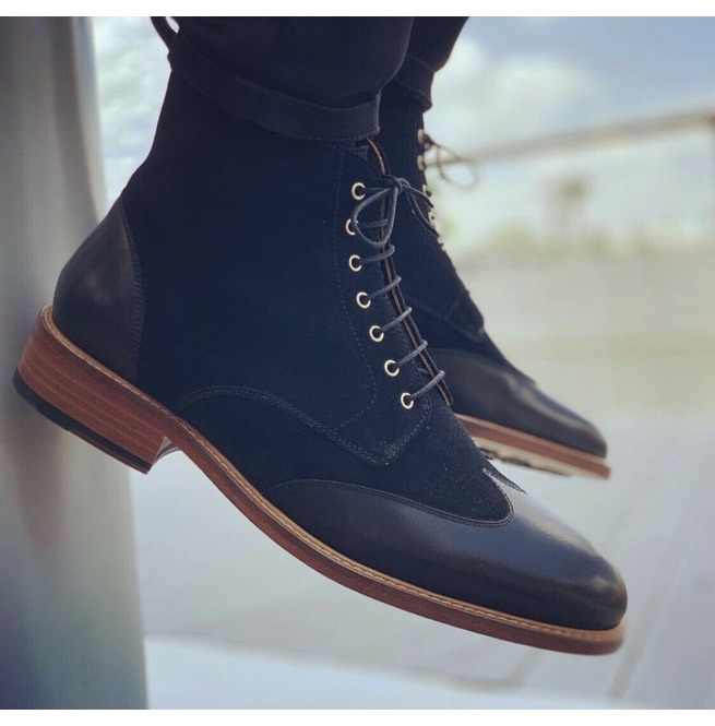 casual leather ankle boots