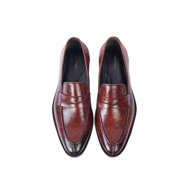 Handmade Men Brown Moccasin Shoes, Formal Slip on Shoes, Loafer Shoe ...