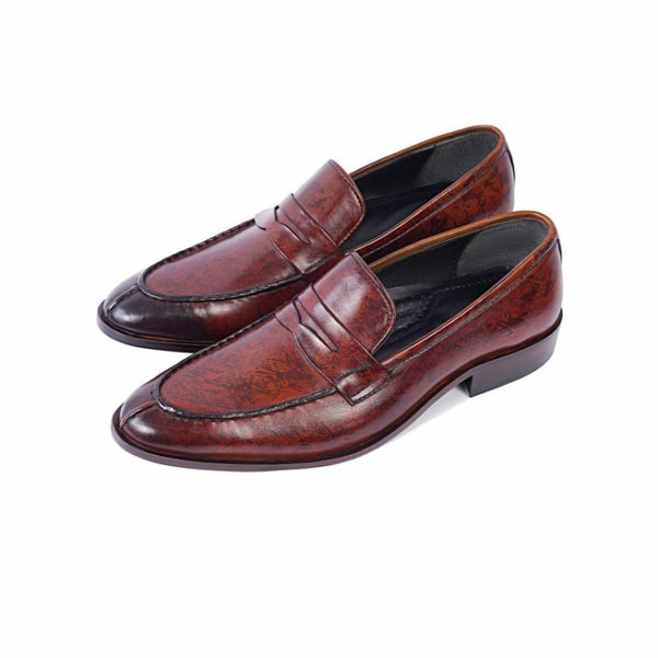 Handmade Men Brown Moccasin Shoes, Formal Slip on Shoes, Loafer Shoe ...