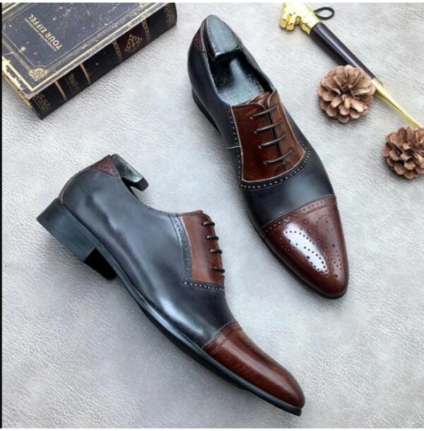 Mens Two Tone Oxford Shoes, Men Spectator Shoes, Pointed Toe Shoes ...