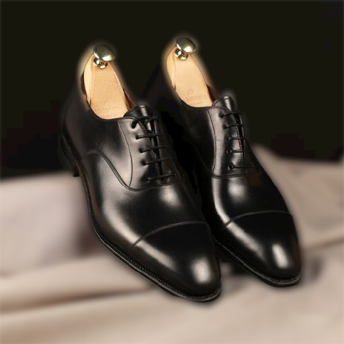 Handmade Men Black Leather Formal Dress Shoes, Oxford Shoes – Footeria