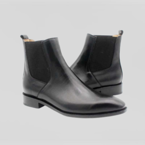 Men Black Leather Handmade Chelsea Boots, Formal Leather Ankle Boots ...