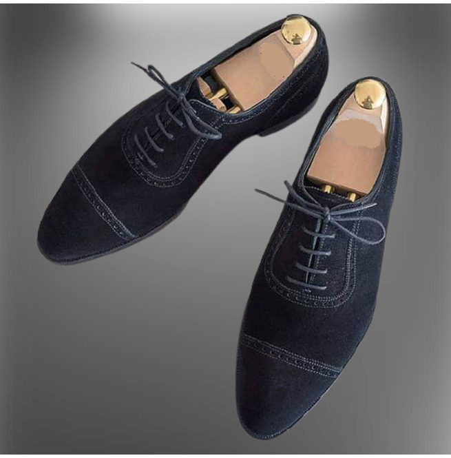 Handmade Mens Black Suede Shoes, Mens Black Oxfords Dress Shoes – Footeria